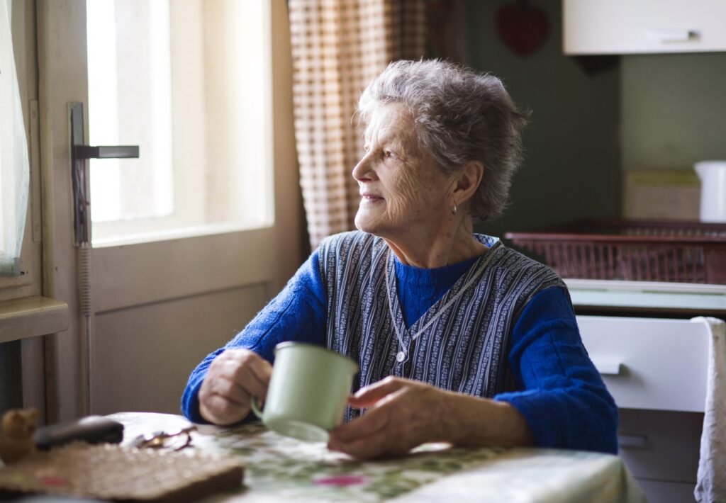 Old woman in the kitchen