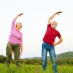 outdoor senior fitness woman man lifestyle active sport